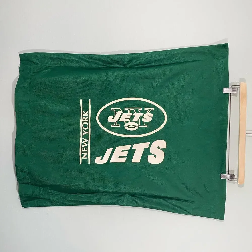 Vintage NFL New York Jets Green Jersey Knit Decorative Pillow Sham Cover
